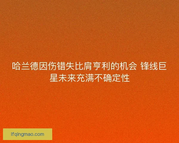 哈兰德因伤错失比肩亨利的机会 锋线巨星未来充满不确定性